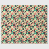 Retro-geometrisches Musterdesign Geschenkpapier (Flach)