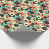Retro-geometrisches Musterdesign Geschenkpapier (Ecke)