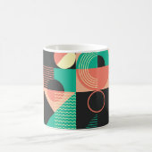 Retro-geometrisches Musterdesign Kaffeetasse (Mittel)
