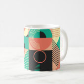 Retro-geometrisches Musterdesign Kaffeetasse (VorderseiteRechts)