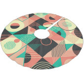 Retro-geometrisches Musterdesign Polyester Weihnachtsbaumdecke (Schrägansicht)