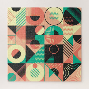 Retro-geometrisches Musterdesign Puzzle