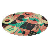 Retro-geometrisches Musterdesign Schneidebrett (Ecke)