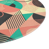 Retro-geometrisches Musterdesign Schneidebrett (Ecke)