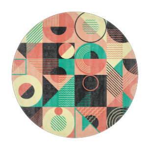 Retro-geometrisches Musterdesign Schneidebrett