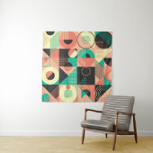 Retro-geometrisches Musterdesign Wandteppich (Beispiel)
