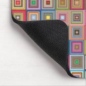 Retro-geometrisches quadratisches Fliesenmuster Mousepad (Ecke)