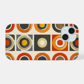 Retro-geometrisches Raster iPhone 15 Hülle (Rückseite (Horizontal))