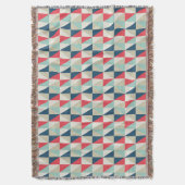 Retro geometrisches rotes und blaues decke (Vorderseite Vertikal)