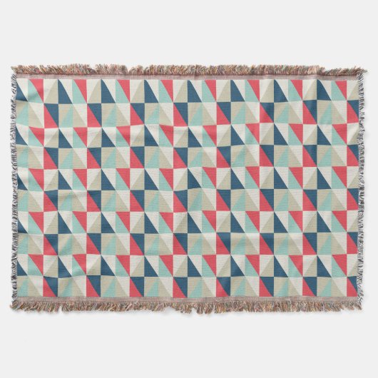 Retro geometrisches rotes und blaues decke (Vorderseite)