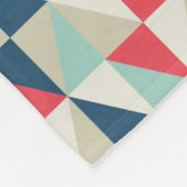 Retro geometrisches rotes und blaues fleecedecke (Ecke)