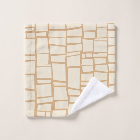 Retro geometrisches Set des Handtuchs (Waschlappen)