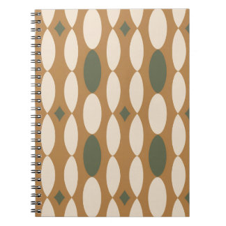 Retro-geometrisches Spiralnotizbuch Notizblock
