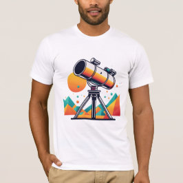 Retro-geometrisches Teleskop - Retro Vintag T-Shirt