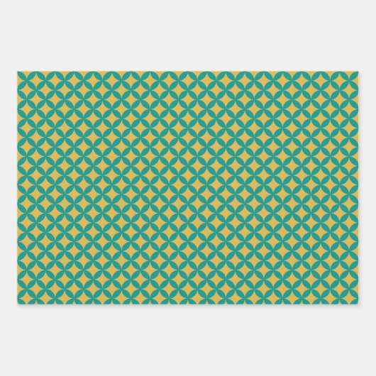 Retro-geometrisches Umhüllungspapier Geschenkpapier Set (Vorderseite 3)