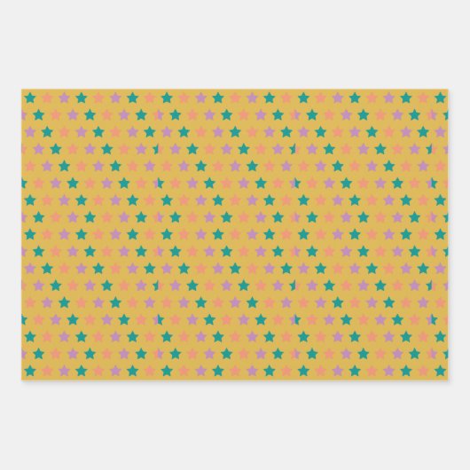 Retro-geometrisches Umhüllungspapier Geschenkpapier Set (Vorderseite)