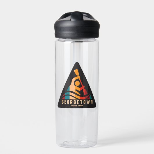 Retro Georgetown Kayaking Trinkflasche (Vorderseite)