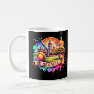 Retro Georgia Map - Vintage usa Karte Kaffeetasse