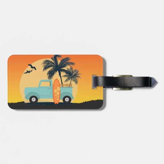 Retro Gepäckanhänger (Rückseite horizontal)