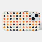 Retro gepunktetes Muster Case-Mate iPhone Hülle (Rückseite (Horizontal))