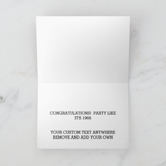 RETRO GERADE HEIRATETE CAR 1968 FAB FUNNY NUR MERR KARTE (Innenseite)