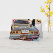 RETRO GERADE HEIRATETE CAR 1968 FAB FUNNY NUR MERR KARTE (Gelbe Blume)