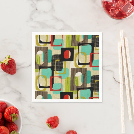 Retro Gerahmt Tan Serviette (Beispiel)