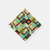 Retro Gerahmt Tan Serviette (Ecke)