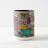Retro Gerät-Aufnahme-Studio-Tasse Zweifarbige Tasse (Mittel)