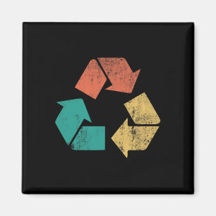 Retro-Gerecycelt Logo schützen Nature Earth Day Me Magnet