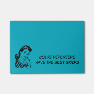 Retro Gerichtsschreiber haben das beste Post-it Klebezettel