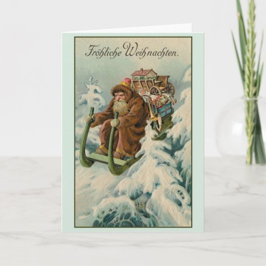 Retro German Fröhliche Weihnachten (Vorderseite)