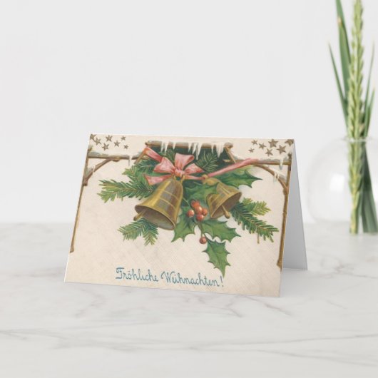 Retro German Fröhliche Weihnachten (Vorderseite)