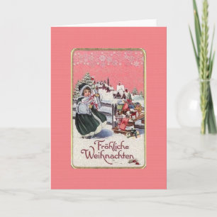 Retro German Fröhliche Weihnachten
