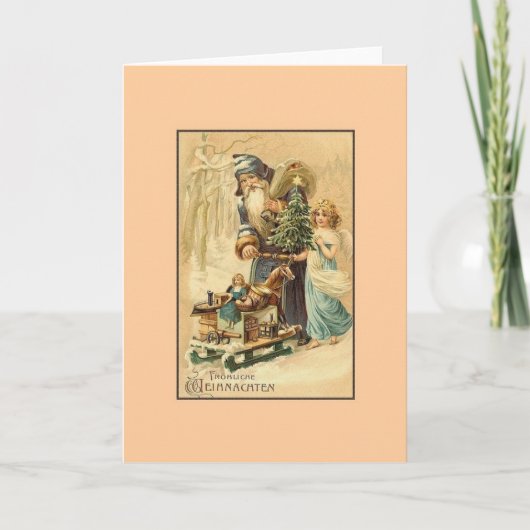 Retro German Fröhliche Weihnachten (Vorderseite)