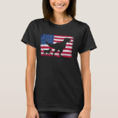 Retro German Kurzhaarige Pointer 4. Juli Ameri T-Shirt (Vorderseite)