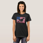 Retro German Kurzhaarige Pointer 4. Juli Ameri T-Shirt (Vorne ganz)