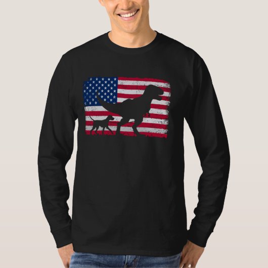 Retro German Kurzhaarige Pointer 4. Juli Ameri T-Shirt (Vorderseite)