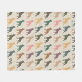 Retro German Shepherd Blanket Cosy Puppy Fleece (Vorderseite (Horizontal))