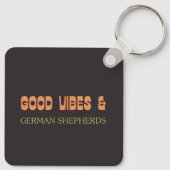 Retro German Shepherd Keychain  Schlüsselanhänger (Rückseite)