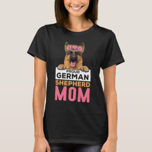 Retro German Shepherd Mama Dog Mother Pet Schäfer T-Shirt