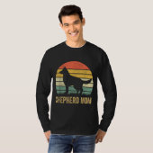 Retro German Shepherd Mama Gift Dog Mutter Pet She T-Shirt (Vorne ganz)