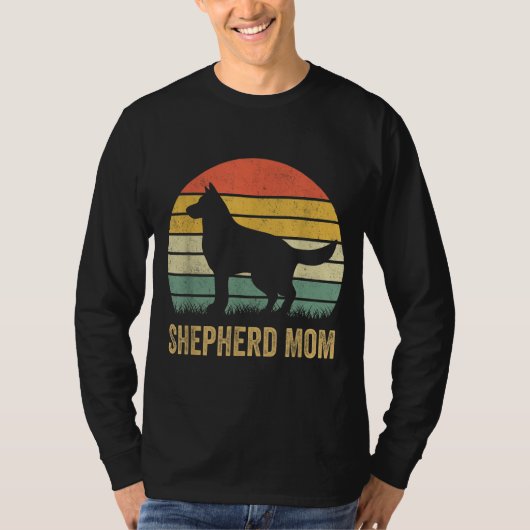 Retro German Shepherd Mama Gift Dog Mutter Pet She T-Shirt (Vorderseite)