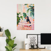 Retro German Wirehaired Pointer Poster, German Poster (Heimbüro)