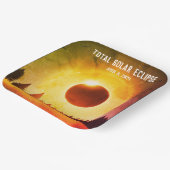 Retro Gesamte Sonnenfinsternis 8. April 2024 Lands Pappteller (Gewinkelt)