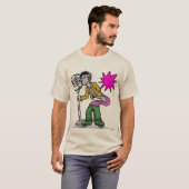 Retro Gesangs-Expressionismus-Kunst-Design T-Shirt (Vorne ganz)
