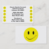 Retro Geschäfts-Lochkarte-glückliches Treuekarte (Vorne/Hinten)