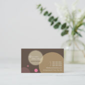 RETRO-GESCHÄFTSKARTE: große Punkte 1L Visitenkarte (Stehend Vorderseite)