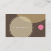 RETRO-GESCHÄFTSKARTE: große Punkte 1L Visitenkarte (Rückseite)