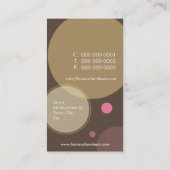 RETRO-GESCHÄFTSKARTE: große Punkte 2P Visitenkarte (Rückseite)